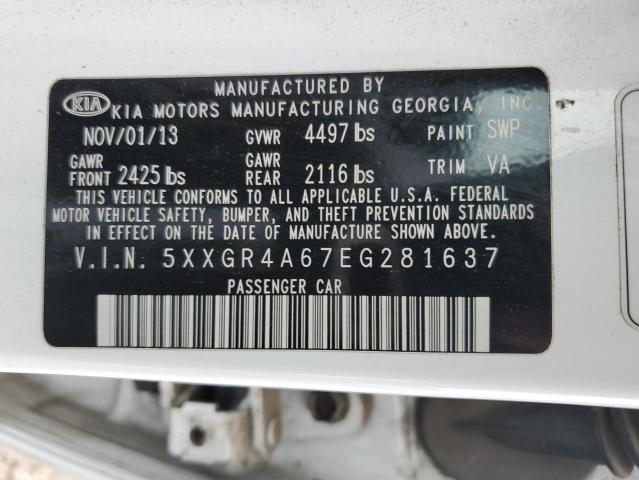 5XXGR4A67EG281637 KIA OPTIMA SX