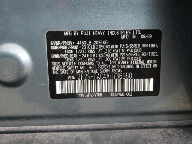 JF2SH6AC4AH736960 Subaru Forester 2.5x