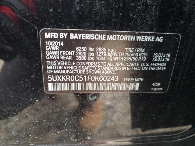 2015 BMW X5 XDRIVE3 5UXKR0C51F0K60243