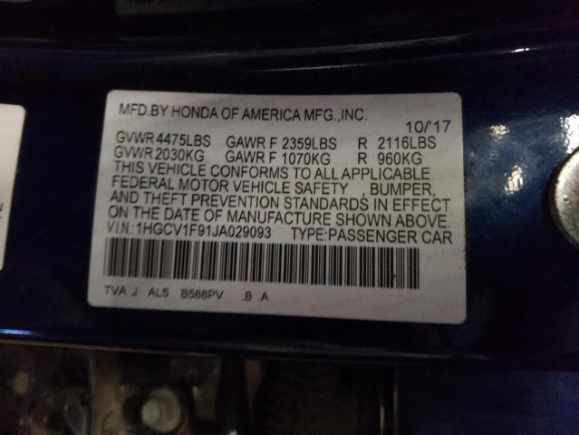 2018 HONDA ACCORD TOU - 1HGCV1F91JA029093