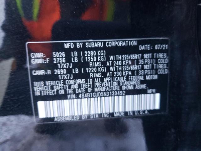 2022 SUBARU OUTBACK WI 4S4BTGUD5N3130492