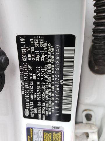 5XYKW4A75EG526040 KIA SORENTO SX