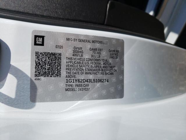 2020 CHEVROLET CORVETTE S - 1G1Y62D43L5106274