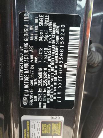 2016 KIA SORENTO EX - 5XYPHDA55GG159240