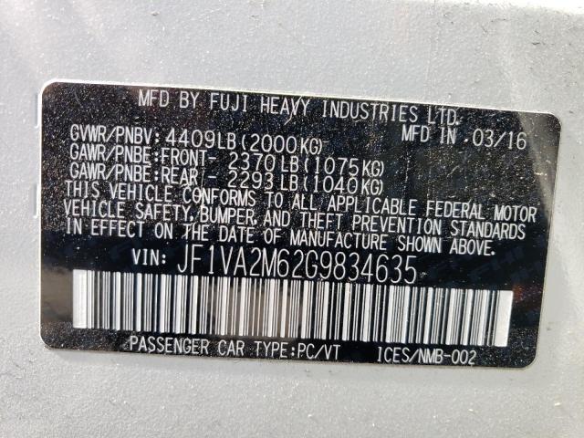 JF1VA2M62G9834635 Subaru Wrx Sti