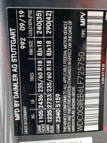 2020 MERCEDES-BENZ GLC 300 4M - WDC0G8EB6LF725750