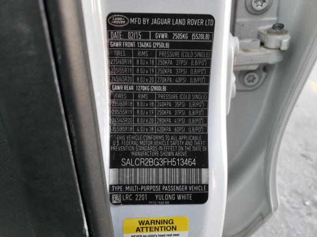 SALCR2BG3FH513464 Land Rover Discovery Sport Hse