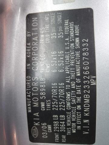 KNDMB233266078332 KIA SEDONA EX