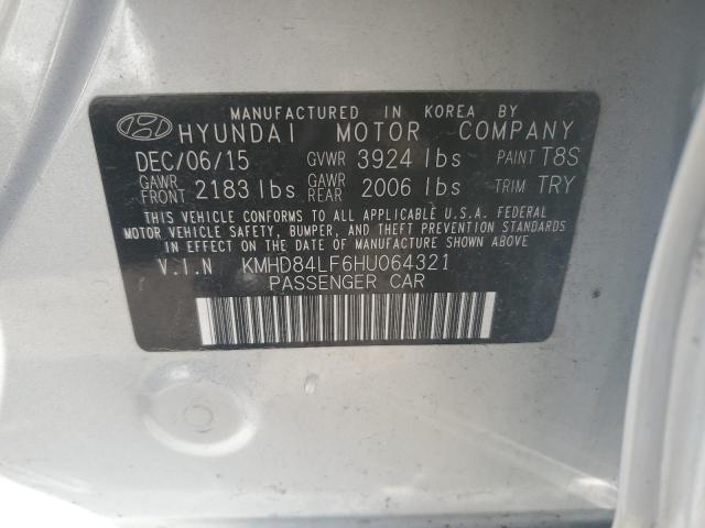 2017 HYUNDAI ELANTRA SE KMHD84LF6HU064321