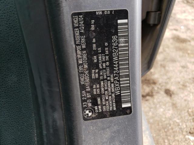 WBXPA73444WB27636 BMW X3 2.5I