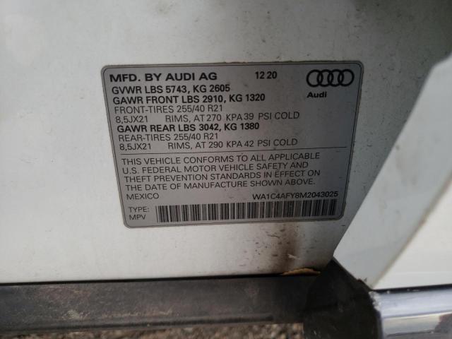 2021 AUDI SQ5 PRESTI WA1C4AFY8M2043025
