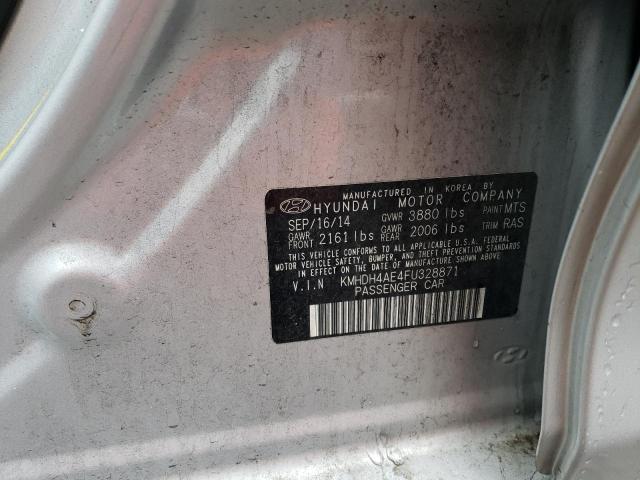 KMHDH4AE4FU328871 Hyundai ELANTRA SE