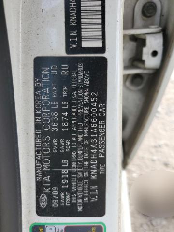 KNADH4A31A6600452 KIA RIO LX