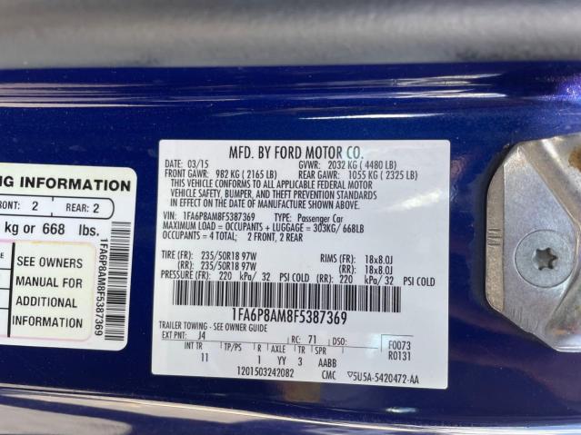 2015 FORD MUSTANG - 1FA6P8AM8F5387369