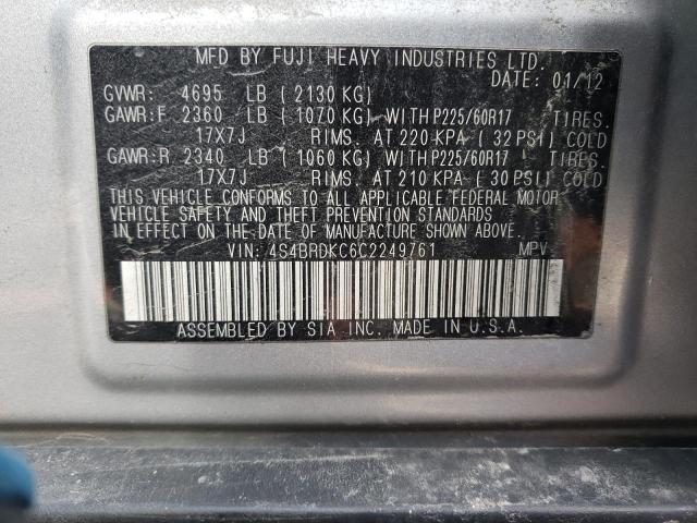 4S4BRDKC6C2249761 Subaru Outback
