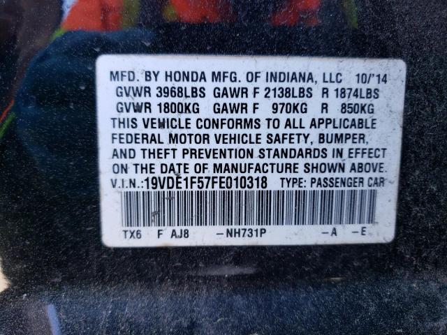 2015 ACURA ILX 20 PRE - 19VDE1F57FE010318