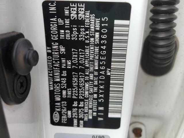 5XYKTDA65EG436015 KIA SORENTO LX