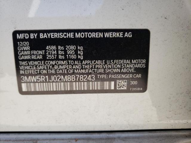 2021 BMW 330I - 3MW5R1J02M8B78243