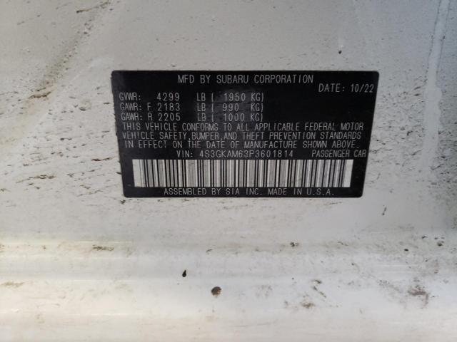 4S3GKAM63P3601814 Subaru Impreza Sport