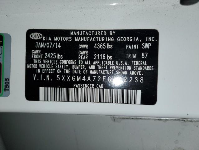 5XXGM4A72EG302238 KIA Optima Lx