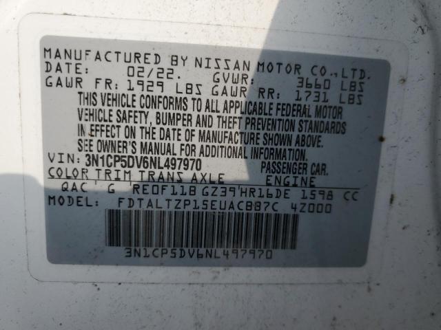 3N1CP5DV6NL497970 Nissan KICKS SR