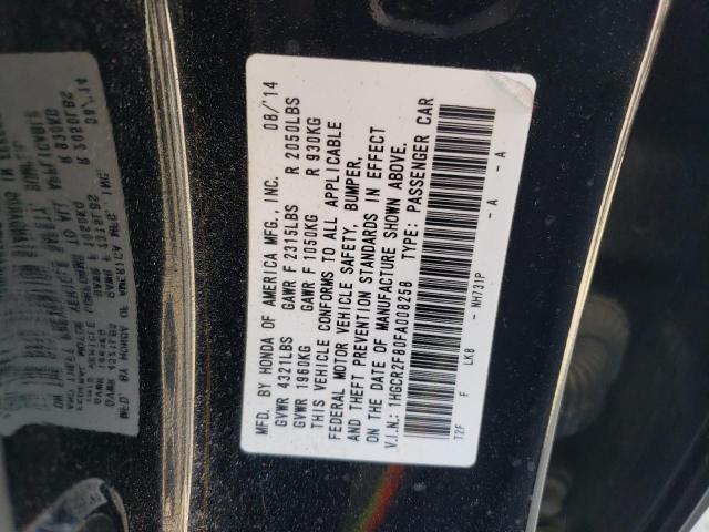 2015 HONDA ACCORD EXL 1HGCR2F80FA008258