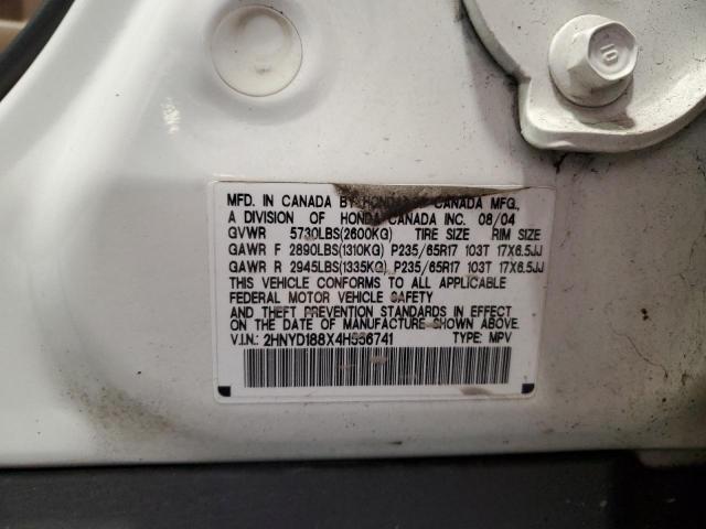 2HNYD188X4H556741 Acura Mdx Touring