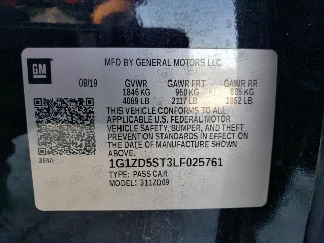 2020 CHEVROLET MALIBU LT 1G1ZD5ST3LF025761