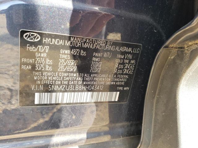 2017 HYUNDAI SANTA FE S - 5NMZU3LB8HH043412
