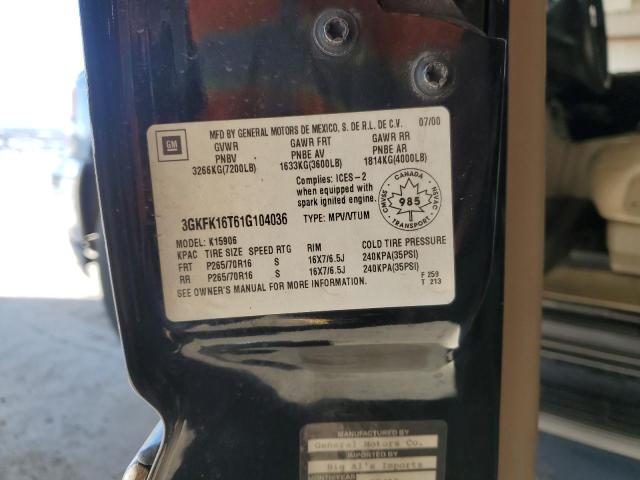 3GKFK16T61G104036 GMC Yukon Xl K1500