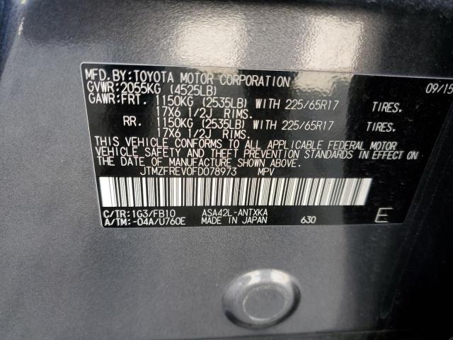 2015 TOYOTA RAV4 LE JTMZFREV0FD078973