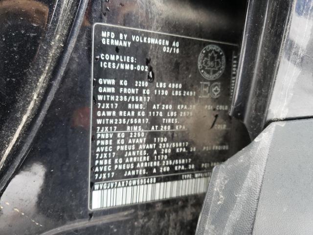 2016 VOLKSWAGEN TIGUAN COM WVGJV7AX7GW595488