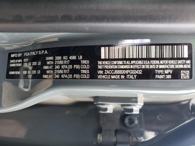 2017 JEEP RENEGADE L - ZACCJBBBXHPG02432
