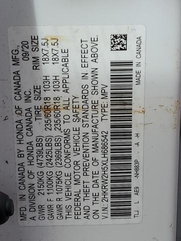 2020 HONDA CR-V EX 2HKRW2H5XLH686542