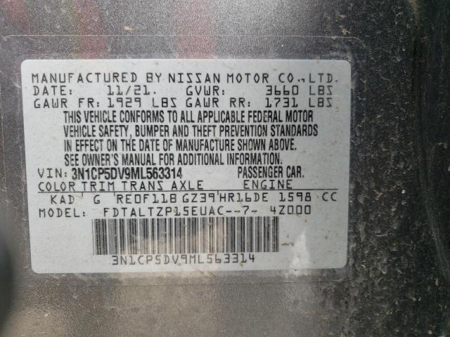 3N1CP5DV9ML563314 Nissan KICKS SR