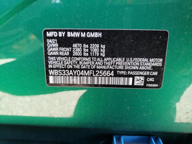 2021 BMW M3 COMPETI - WBS33AY04MFL25664