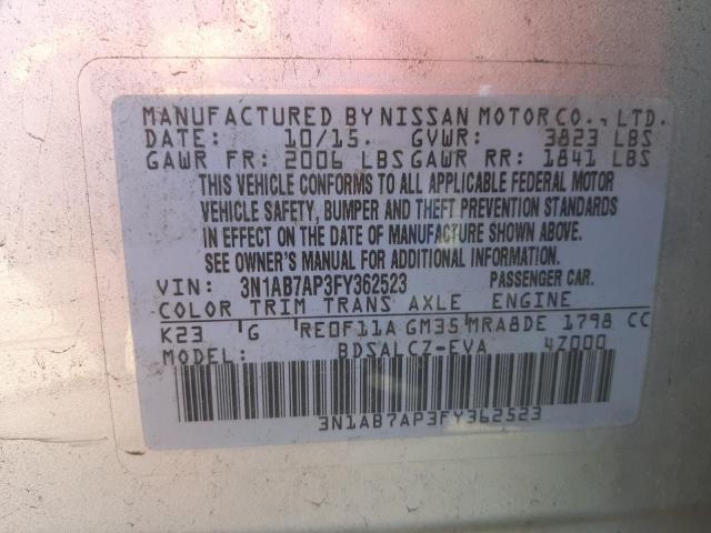 3N1AB7AP3FY362523 Nissan SENTRA S