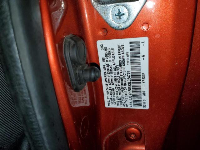 2003 Honda Element Ex VIN: 5J6YH28533L024779 Lot: 42653883