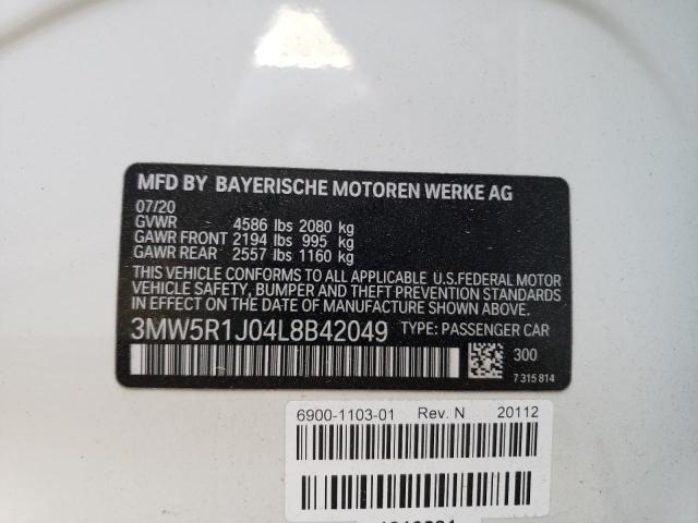 2020 BMW 330I - 3MW5R1J04L8B42049