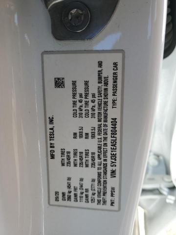 5YJ3E1EA5LF804404 Tesla MODEL 3
