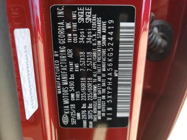 2019 KIA SORENTO EX - 5XYPH4A56KG524419