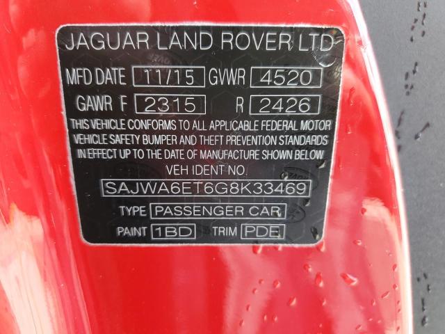 SAJWA6ET6G8K33469 Jaguar F-Type