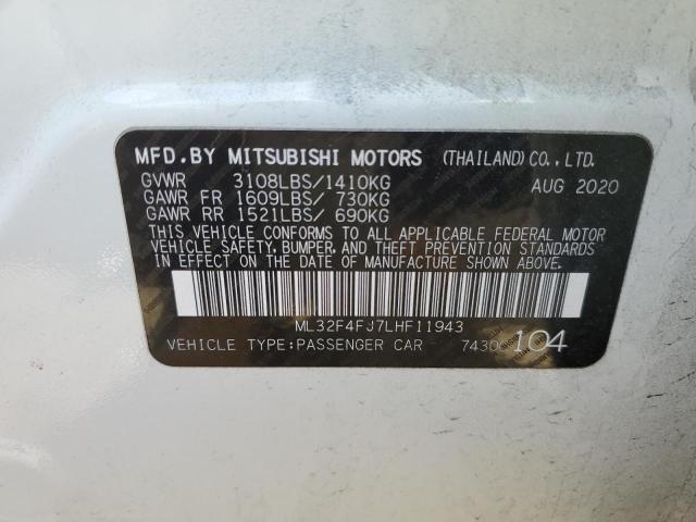 2020 MITSUBISHI MIRAGE G4 - ML32F4FJ7LHF11943