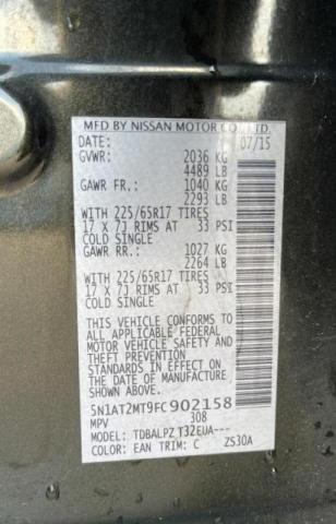 5N1AT2MT9FC902158 Nissan Rogue