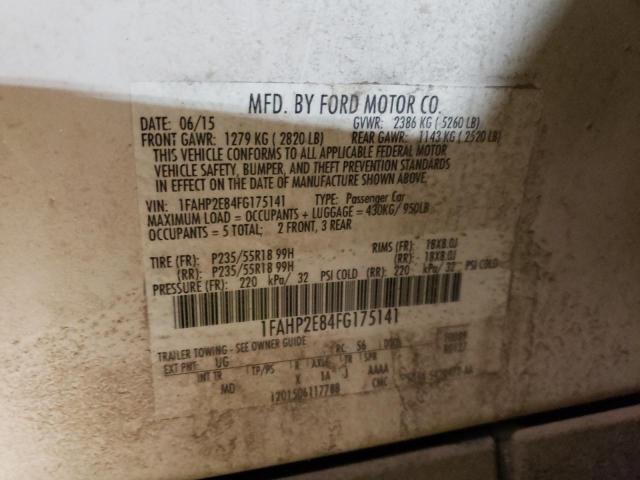 2015 FORD TAURUS SEL 1FAHP2E84FG175141
