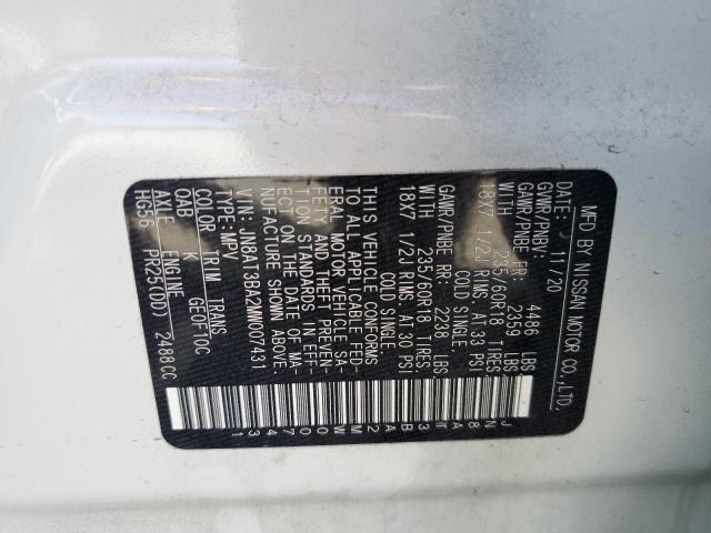 2021 NISSAN ROGUE SV - JN8AT3BA2MW007431