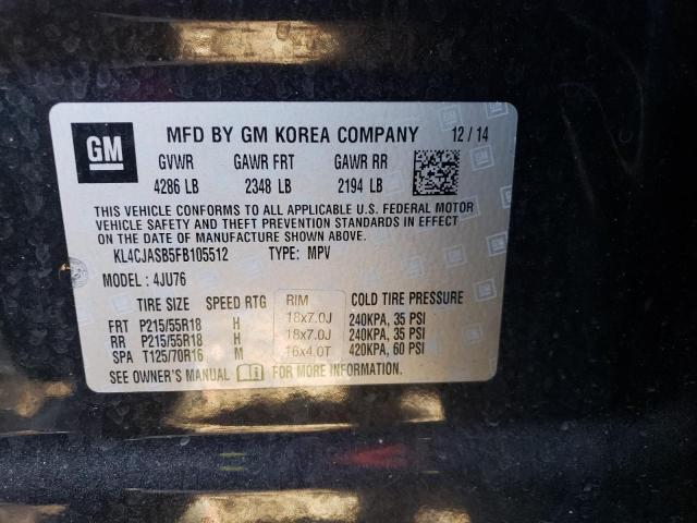 2015 BUICK ENCORE - KL4CJASB5FB105512