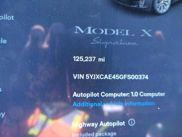 5YJXCAE45GFS00374 Tesla MODEL X
