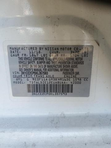 3N1CE2CP0KL357593 Nissan Versa Note S