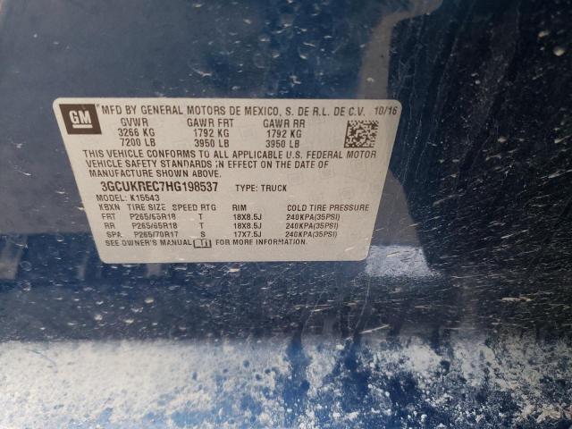 2017 CHEVROLET SILVER1500 3GCUKREC7HG198537